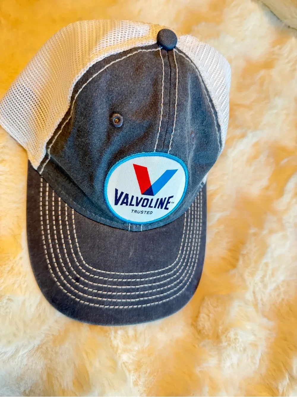 Valvoline Men's Distressed Classic Trucker Hat